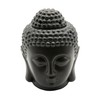 Omonic Porcelain Zen Garden Yoga Meditation Black Thai Buddha Head