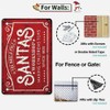 Retro Santa's Workshop Sign - 8x12 Inches Funny Christmas Wall