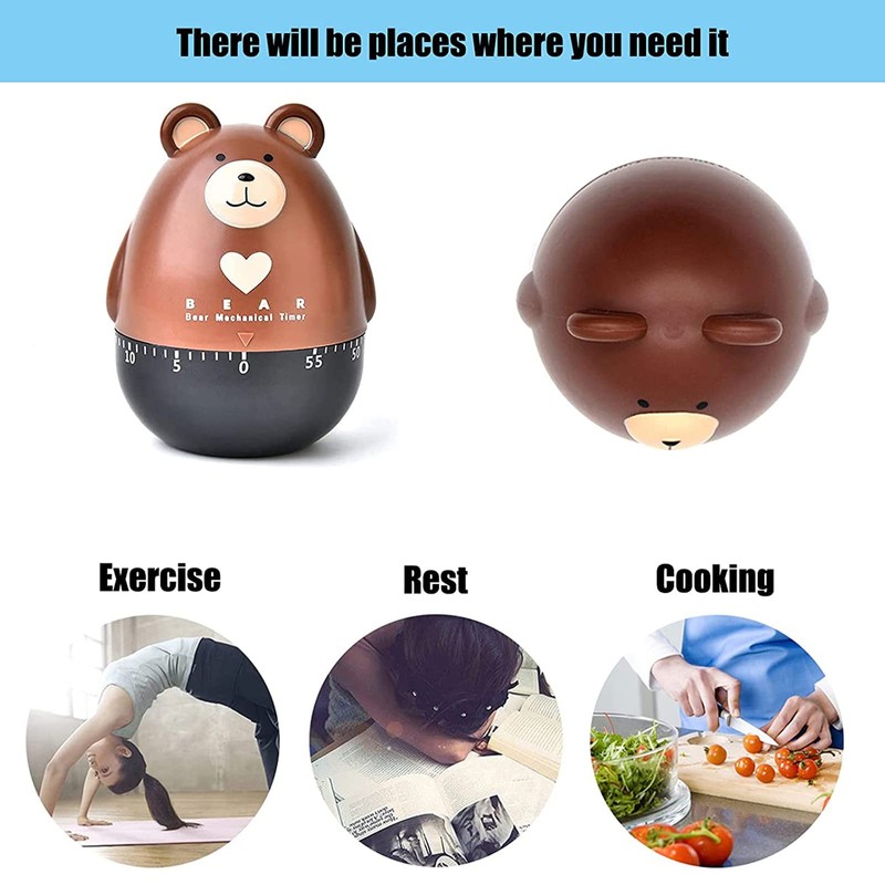 Exbrith 1 Piece Mechanical Kitchen Timer, Countdown Timer, Kitchen Timer,