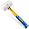 S&R Rubber Mallet White, 55mm Diameter, 450g Head Weight, Fiberglass