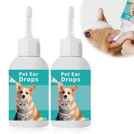 MagiSel Ohrenreiniger für Hunde & Katzen, Ohrenreiniger Hund, Haustier Ohrenreiniger, Natürlicher Ohrreiniger für Hunde bei Juckreiz & Ohrenentzündung Hund, Ohrengeruch bei Haustieren, (60ml)*2PC