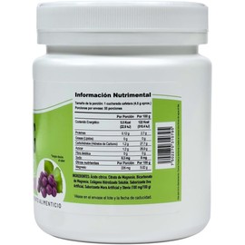 FS LAB MagiMag - Citrato de Magnesio en Polvo de Natural Slim Frank Suarez - Con Colágeno Endulzado con Stevia, para Relajarse y Dormir Mejor - 250 gr (250 gramos, Uva)