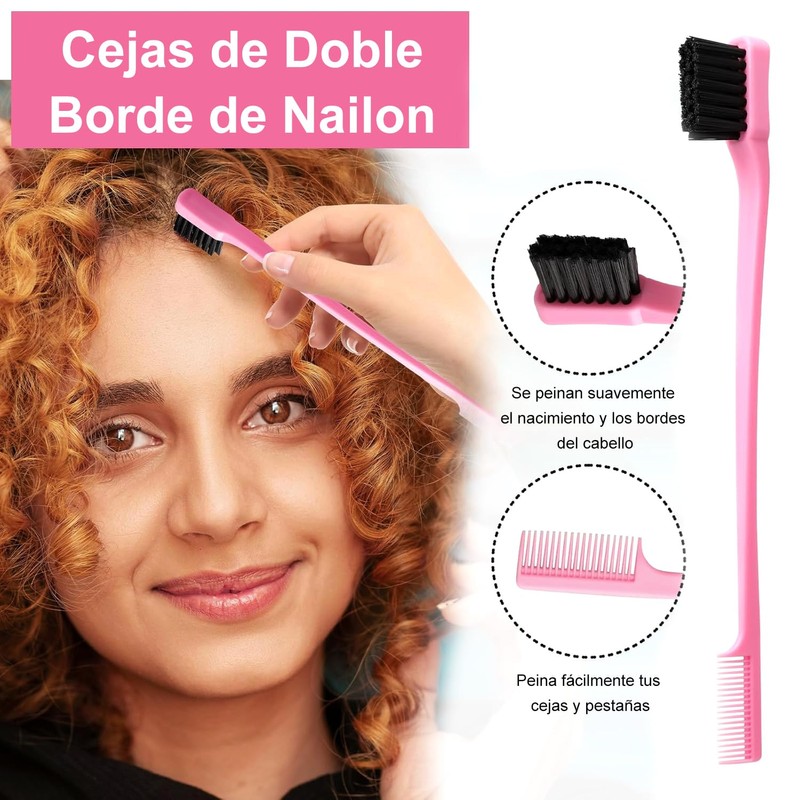 15PCS Peines para Peinar el Cabello Mujer, con 2 Velcro