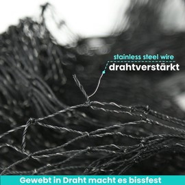 Parain Cat Net for Balcony Window Wire Reinforced Cat Protection Net Robust Protective Net 4 x 3 m