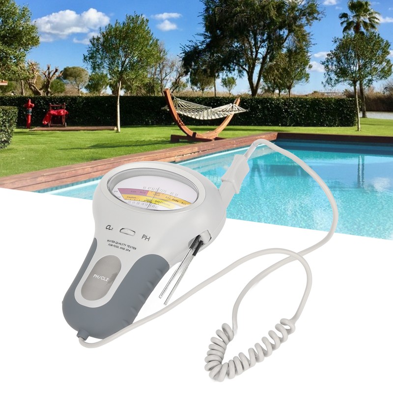 Water Chlorine and PH Meter Large Screen Battery Powered Portable