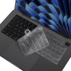 CaseBuy Premium MacBook Air 15 M3 Keyboard Cover for MacBook Air 15 inch M3 Chip A3114 2024 Released Liquid Retina Display & Touch ID TPU Protector Skin