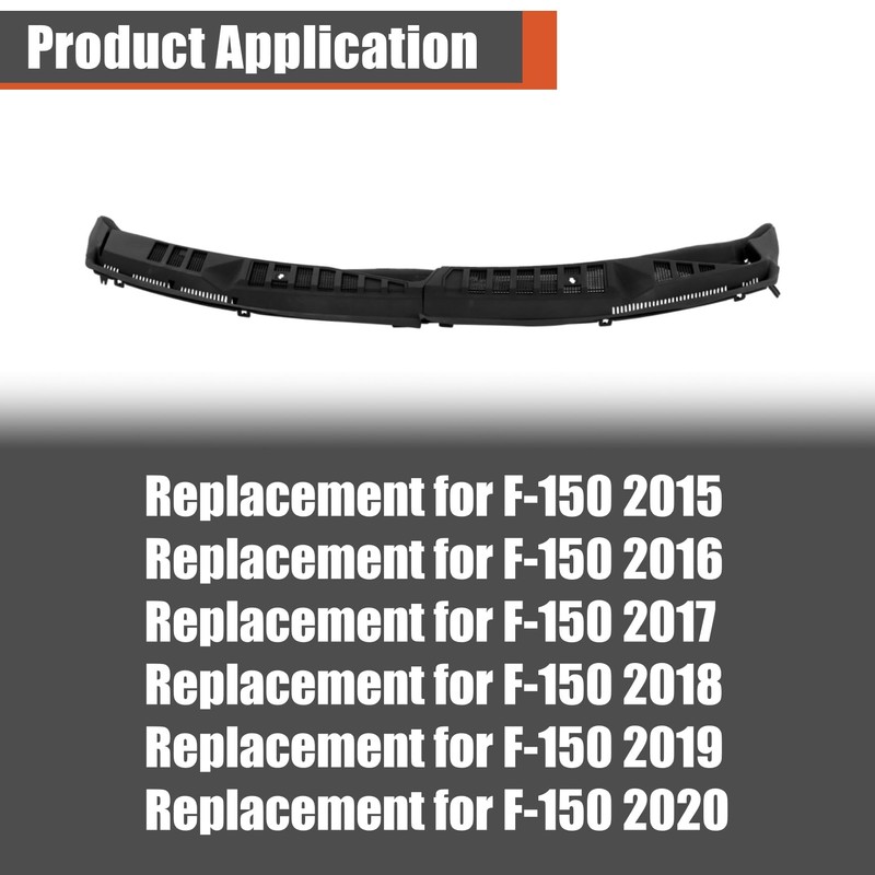 labwork Plastic Windshield Window Wiper Cowl Cover Grille Black Front