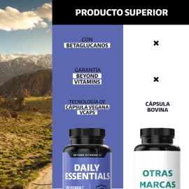 Daily Essentials Con Vitamina C Capsulas Y Betaglucanos  Raz De Jengibre, Ajo, Organo (Aceite de Oregano), Zinc Y Vitamina D3  Vitaminas Mujer Hombre 