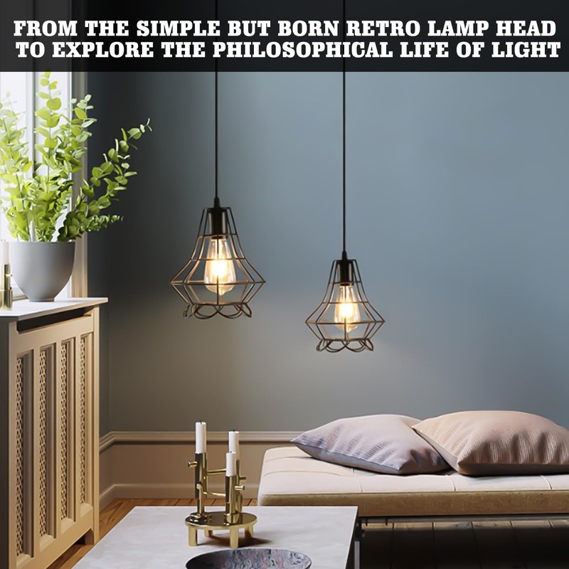 Nizirioo Pack of 4 Lamp Suspension E27, Lamp Socket E27