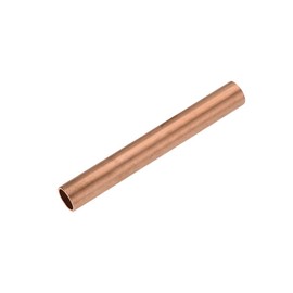 sourcing map Copper Round Tube with Corrosion Resistance 1 mm Wall Thickness Straight Pipe Hose 13 mm OD 10 cm Length