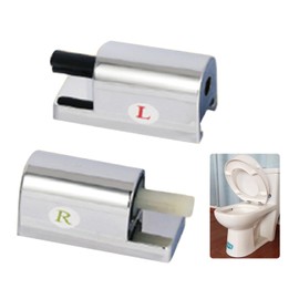 1pair Toilet Seat Fittings-Stainless Steel Hinge Fixing Kit Replacements,Rubber Accessories ABS Left Right Bathroom Home for Duroplast Toilet Seats Use(Silver)