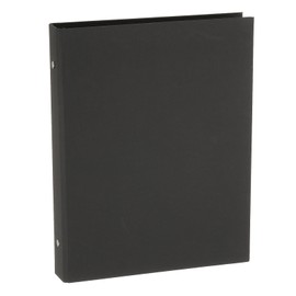 PATIKIL B5 Binder Cover, 9 Round Ring Binder Protector Kraft Paper Binder Shell Hardcover for Meeting Notebook Folder, Black