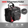 HAUTMEC 14.5" Rolling Tool Bag with Wheels, 25-Pocket Portable Tool