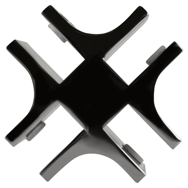 CRL Chrome Anodized Four-Way 90 Degree Standard Connector for 3/8"