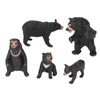 5pcs Black Bear Figure Toys Realistic Wild Animals Bear Action