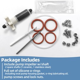 GRONGU P4071 58113 Water Pump Repair Kit w/Impeller & Shafts for Coleman Lay-Z-Spa E02 Repair Kit, Hot-tub Spa Pump Replacement Parts