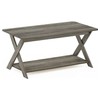 Furinno Modern Simplistic Criss-Crossed Coffee Table, 35.4 in x 19.6
