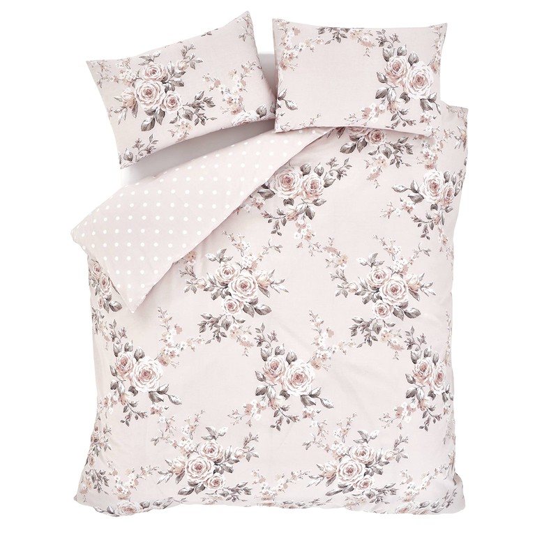 Catherine Lansfield Canterbury Easy Care, Blush, German Small Single Duvet
