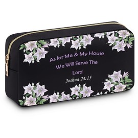 Inspirational Bible Verse Gifts Makeup Bag Christian Gifts for Women Faith Gifts Religious Gifts Idea for Women Cosmetic Bag Motivational Gifts for Women Friend Sister Zipper Travel Toiletry Bag