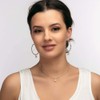 LuckyLy Collar de Mujer con Perla, Cadena de Acero Inoxidable
