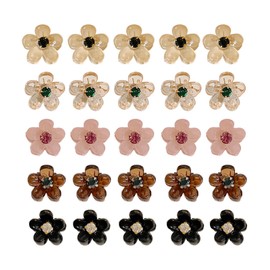25 Pcs Flower Claw Clips Mini Hair Clips Small Hairs Clips Sweet Mini Barrettes Non-Slip Small Hairs Clips for Women Cute Hair Clips Haires Accessories for Women Photograph, Party