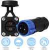 Trolling Motor Plug Receptacle Set, 12V/24V/ 36V/48V Plug for Trolling