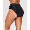 Tempt Me Women's High Waisted Bikini Bottom Crossover V Cut