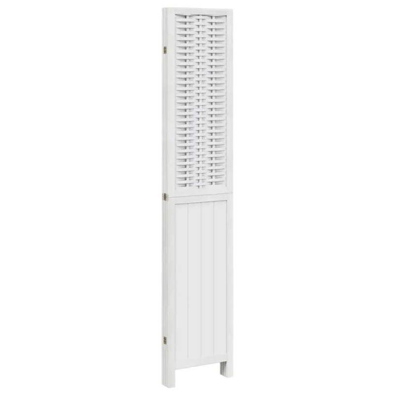 Solid White Wood Paulownia 4-Panel Screen & Room Divider Model