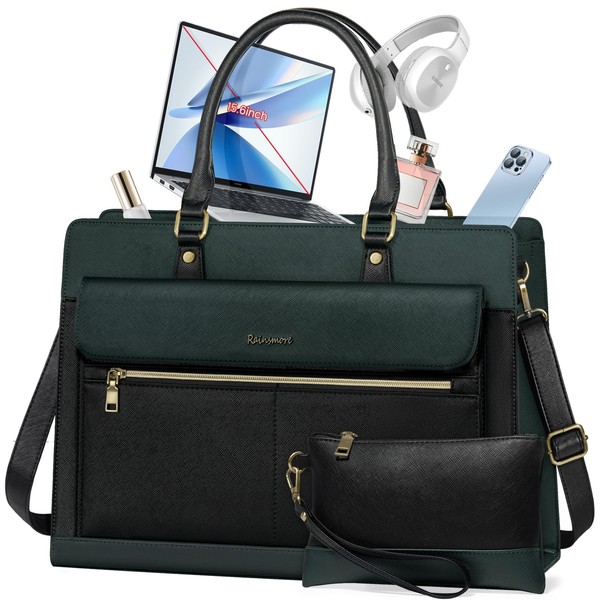 RAINSMORE Laptop Bag for Women 15.6 Inch Laptop Tote Bag