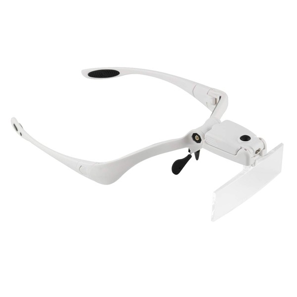Beileshi Headband Magnifying Glasses with Rechargeable LED Lampstents and Headband Interchangeable Magnifier 5 Magnification of Lenses: 1.0X 1.5X 2.0X 2.5X 3.5X