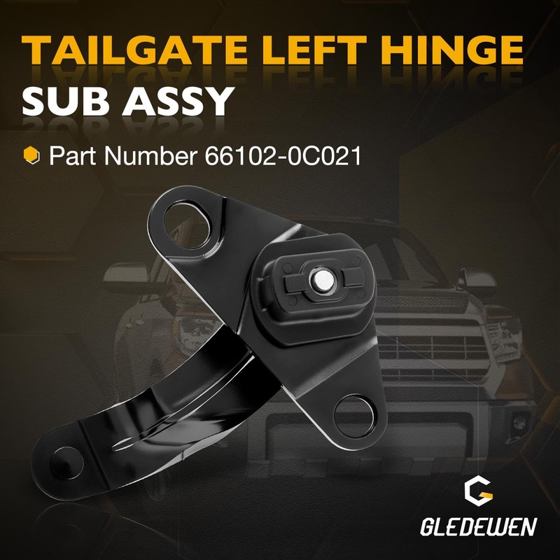 Gledewen 66102-0C021 Tailgate Left Hinge Sub-Assembly Driver Side Compatible with