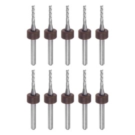 QUARKZMAN 10 Pieces Milling Cutter 1.8 mm Solid Carbide CNC Router Cutter Engraving Tool for PCB Circuit Board Milling Machine Wood Carving 1/8 Inch Straight Shank