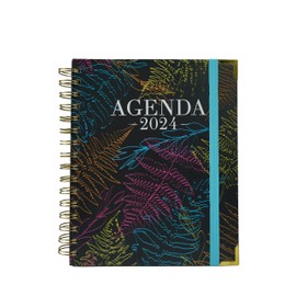 School Diary Page by Day | Ideal for Teachers and Students | Black | Measures 2 x 18 x 21.5 cm – Sweet Color