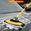 MVEQRRN Upgrade Car Wash Brush Mop with Long Handle,Microfiber Mitt