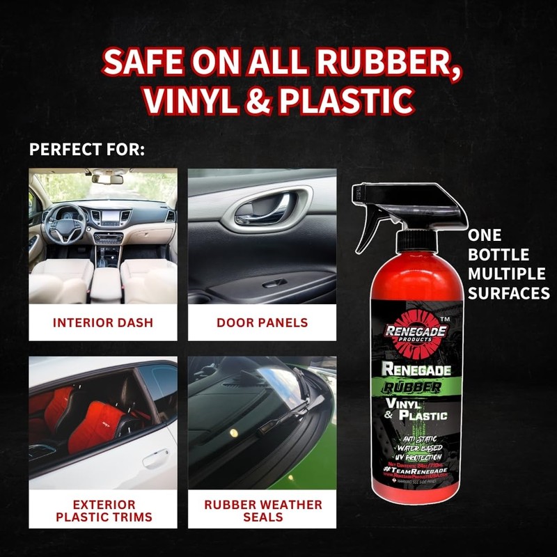 Rebel Rubber, Vinyl & Plastic Spray Shine with UV Protection,