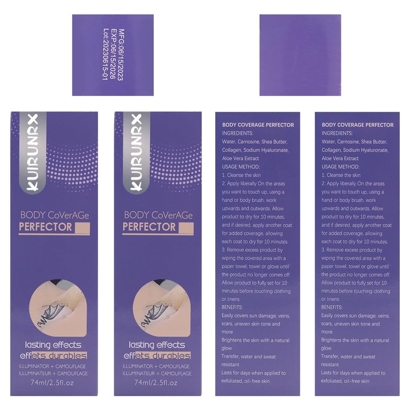 KUIRUNRX Tattoo Cover Up Makeup, Tattoo Cover Make Up, Leg
