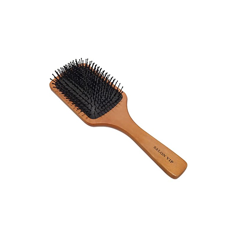 Salon VIP Natural Wood Brush, Comes in a Cosmetic Box,