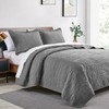 Love's cabin King Size Quilt Set Grey Soft Bed Summer