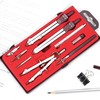 UNJOO Drawing 9Pc Geometry Set Metal Compass, Geometry Precision Tool