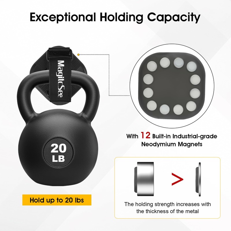 4 Pack Heavy Duty Magnetic Shovel Holder for Truck with