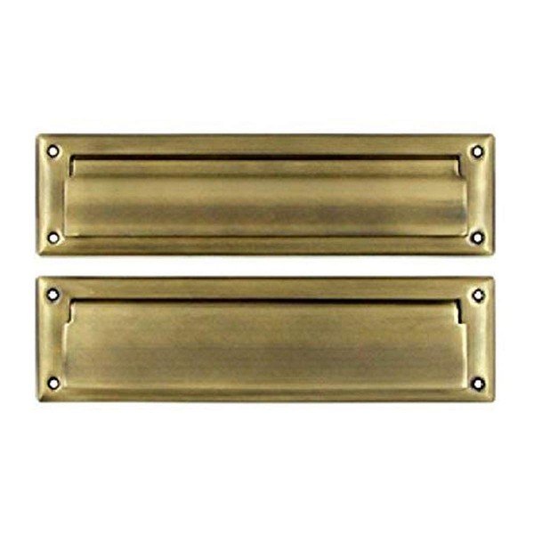 Deltana MS212U5 13 1/8-Inch Mail Slot with Solid Brass Interior Flap