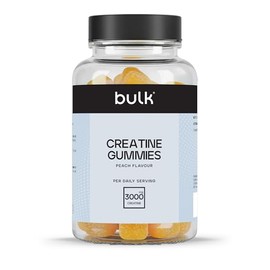 Bulk Creatine Gummies, Peach Flavour | 3000mg Pure Creatine Monohydrate per Serving, Vegan Pre & Post Workout Supplement, 60 Gummies
