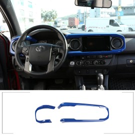autopart2021 Blue ABS Dashboard Decoration U Shape Trim For Toyota Tacoma 2016-2023 US