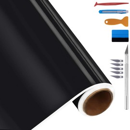 LZLRUN Free Tool Kit High Gloss Vinyl Wrap Kit for Black Out Chrome Delete Window Trim Door Trim (1Feet x 10Feet)