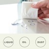 LIBERECOO Oval Clear Fitted Vinyl Tablecloth - Fits 48 x
