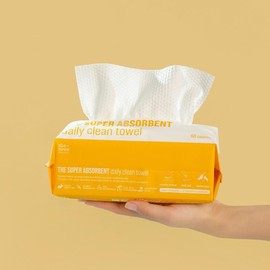 SLO-BREW BOTANICAL Super Absorbant Daily Clean Towel by Slo-Brew Botanical | Ultra-Soft Multi-Purpose Clean Towel | 100% Biodegradable Eco-Viscose Sheets - Size: 1 Box - 60 Count