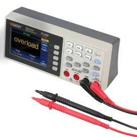 Owon 55,000 Counts Digital Multimeter High Accuracy Universal Meter with 3.5-inch TFT LCD Screen with Backlight Multifunctional Ammeter AC/DC Voltage/Current Frequency Resistance Capacitance True RMS Diode Continuity Temperature Measurement Data Record U