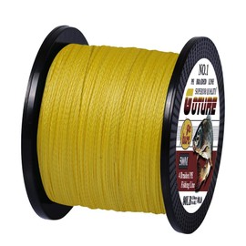 Goture PE Line PE 0.4 Fishing Line 4 Braid Strong PE Line Fishing Line High Strength Heavy Duty High Distance Abrasion Resistant Low Elongation Fishing Line 500m Yellow