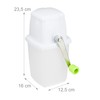 Relaxdays, White-Green Manual Ice Crusher, with Hand Crank, Bar Accessories,