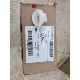 Charlotte (50-Pk) Charlotte Pipe Cleanout Plug PVC Plastic 1-1/2" PVC001060600HA